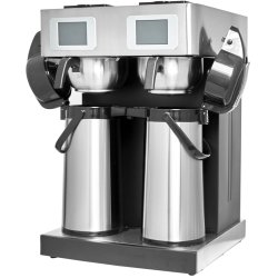 Professionell Kaffebryggare Dubbel Manuell påfyllning eller Fast vattenanslutning Digital 2 pumptermosar Rostfritt stål | Adexa CBD02A3