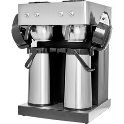 Professionell Kaffebryggare Dubbel Manuell påfyllning 2 pumptermosar Rostfritt stål | Adexa CBD02B3
