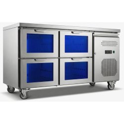 Barkylbänk 4 draglådor 1360x700x850mm LED-belysning | Adexa GN2140TNG