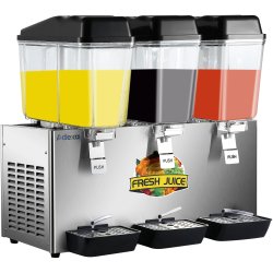 Demo Ex Juice/Dryckesdispenser med Omrörare Kalla drycker 3x16 liter | Adexa LSJ16LX3
