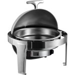 Premium Chafing Dish Rulltopp Elektrisk Rund Rostfritt stål Spegelfinish 6 liter | Adexa RA2101BE