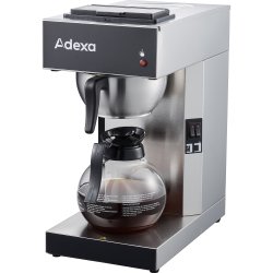 Professionell Kaffebryggare 1 kanna 2 värmeplattor Rostfritt stål | Adexa RBG2086