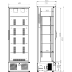 Barkylskåp 1 dörr Svart 342 liter | Adexa SGD300