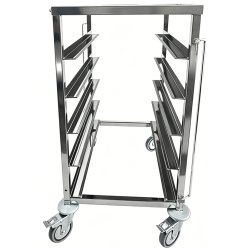 Degvagn/Bagerivagn med Topphylla 5x600x400mm deglådor Rostfritt stål 465x620x900mm Radavstånd 135mm | Adexa WHDBC05