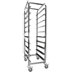 Degvagn/Bagerivagn med Topphylla 10x600x400mm deglådor Rostfritt stål 465x620x1725mm Radavstånd 145mm | Adexa WHDBC10