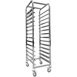 Degvagn/Bagerivagn med Topphylla 14x600x400mm deglådor Rostfritt stål 465x620x1725mm Radavstånd 135mm | Adexa WHDBC14