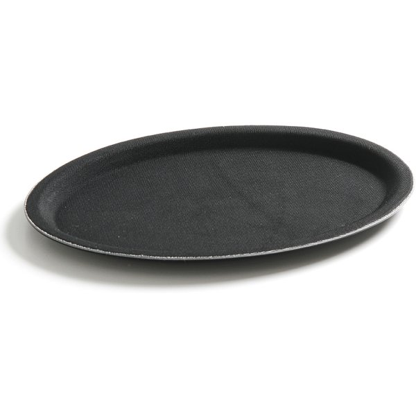 Serveringsbricka/Barbricka Glidskydd Glasfiber Oval 68cm Svart | Adexa WHF2700