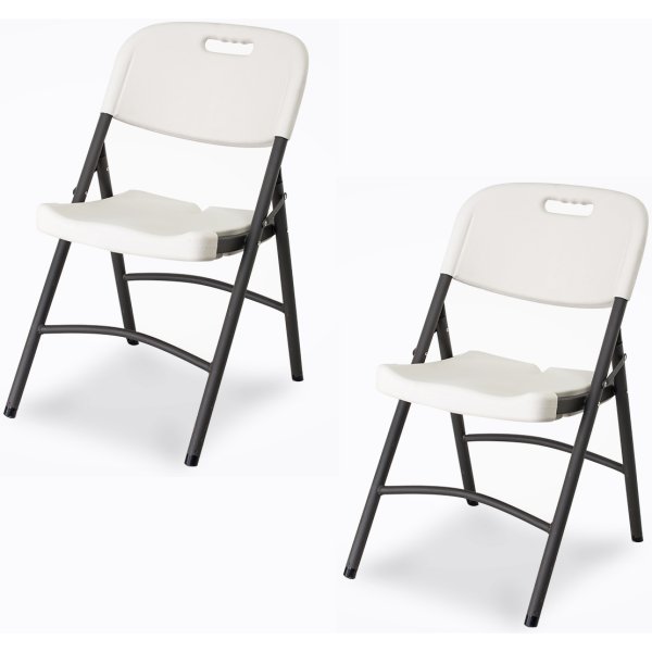 2-pack Fällbar stol / Klappstol Vit 490x500x810mm | Adexa XDC163