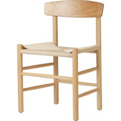 Demo Ex Matstol / Restaurangstol Naturfärgad bok & Ljust flätat rep 2 PACK | Adexa GS60575NBE